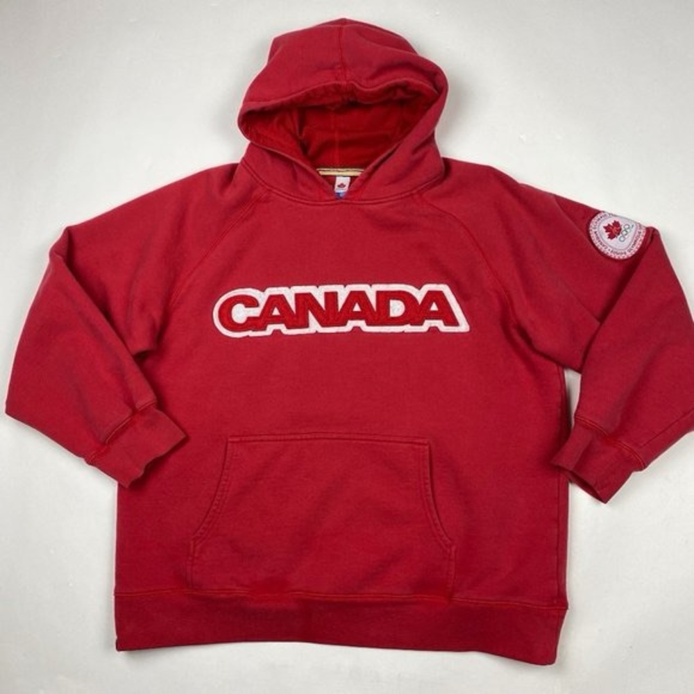 Vintage HBC Team Canada Olympics Hoodie Hooded Sweatshirt Womens Medium